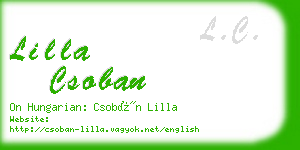 lilla csoban business card